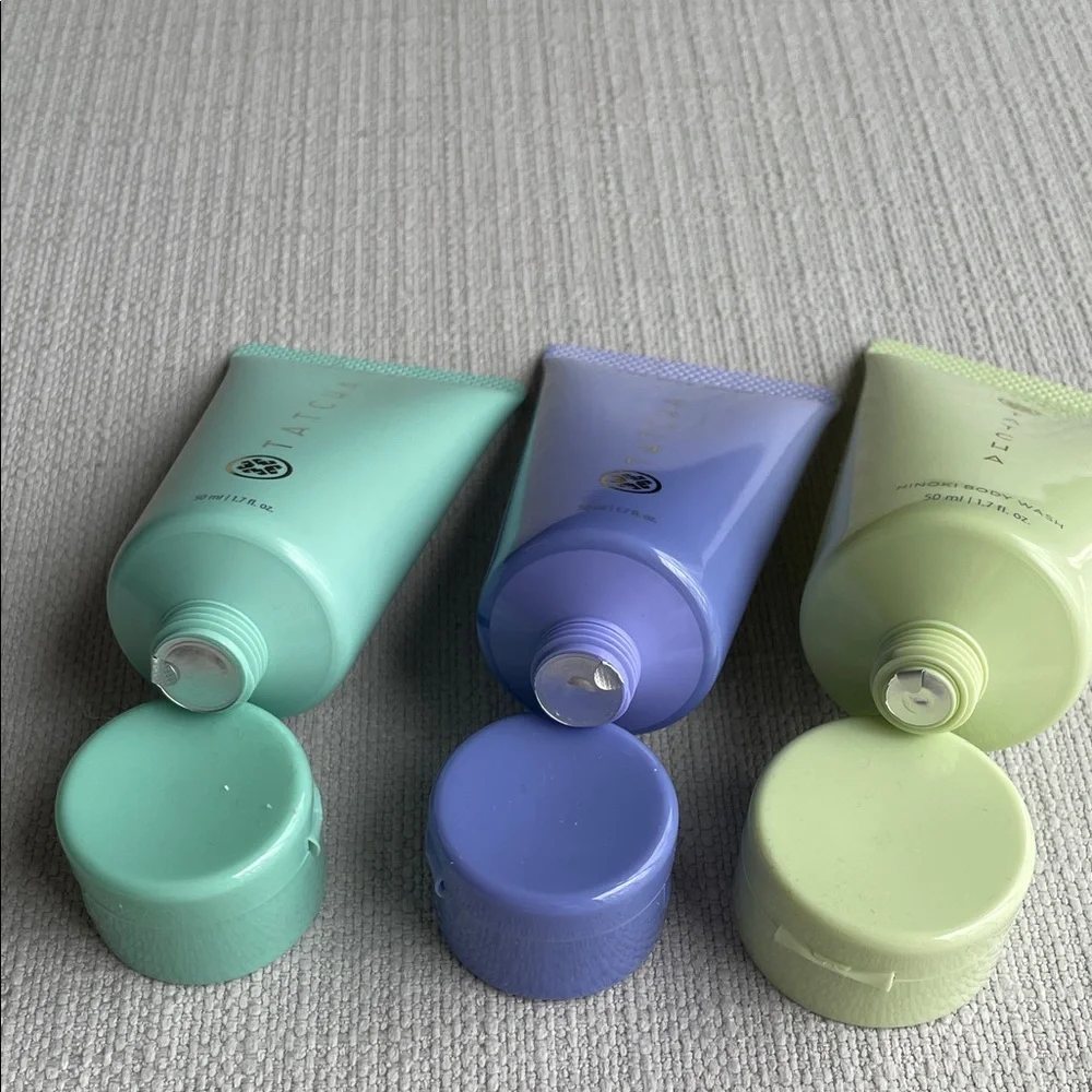 Tatcha hinoki Body Wash, matcha cleanse, rice wash set